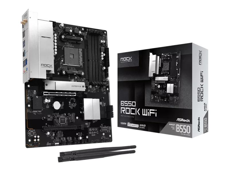 ASRockより、WiFi付きAM4対応のB550チップセット搭載「B550 Rock WiFi
