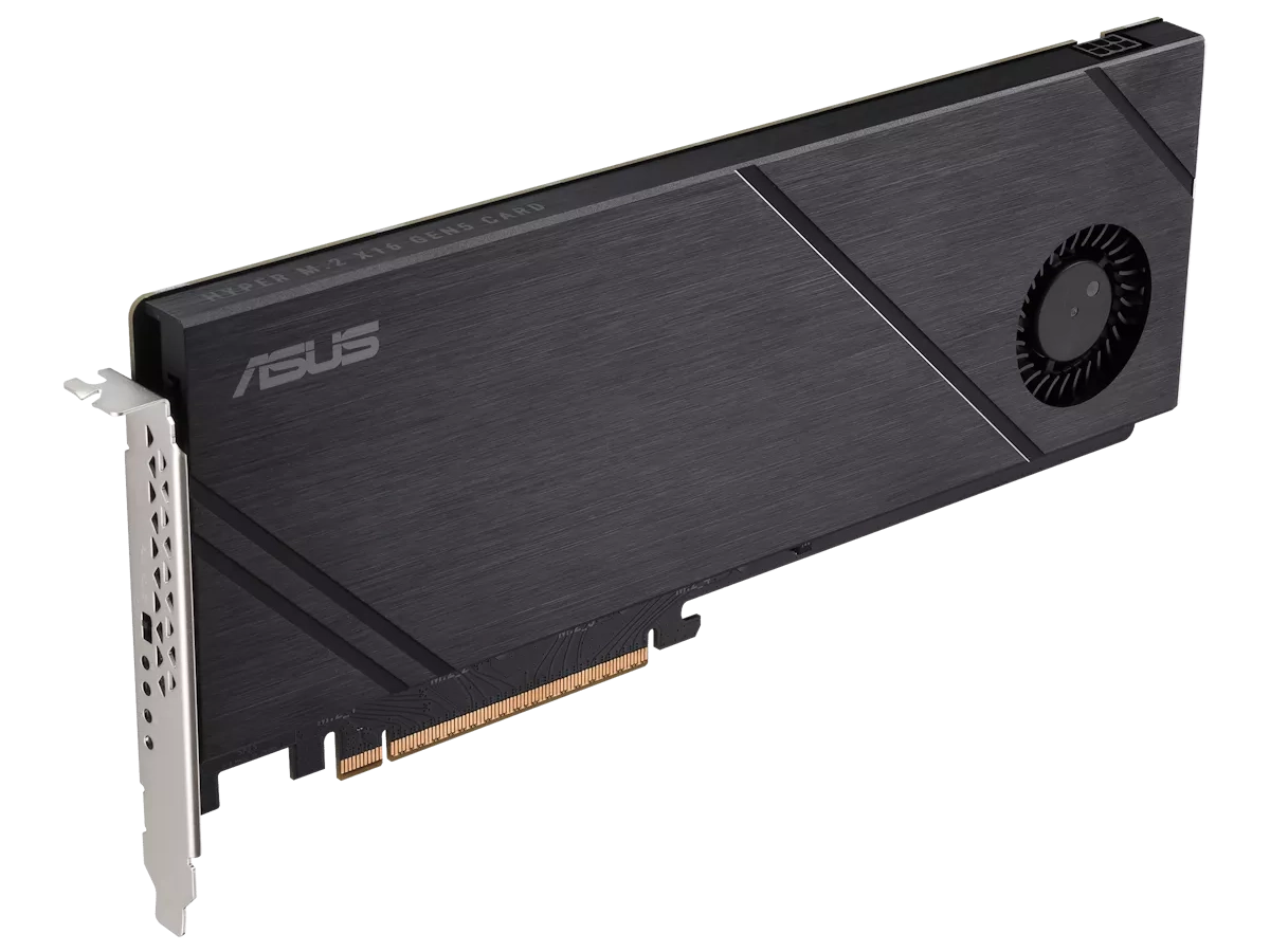 ASUS Hyper M.2 x16 Gen5 Card 最大4基のPCIe 5.0/4.0 NVMe M.2 SSDを