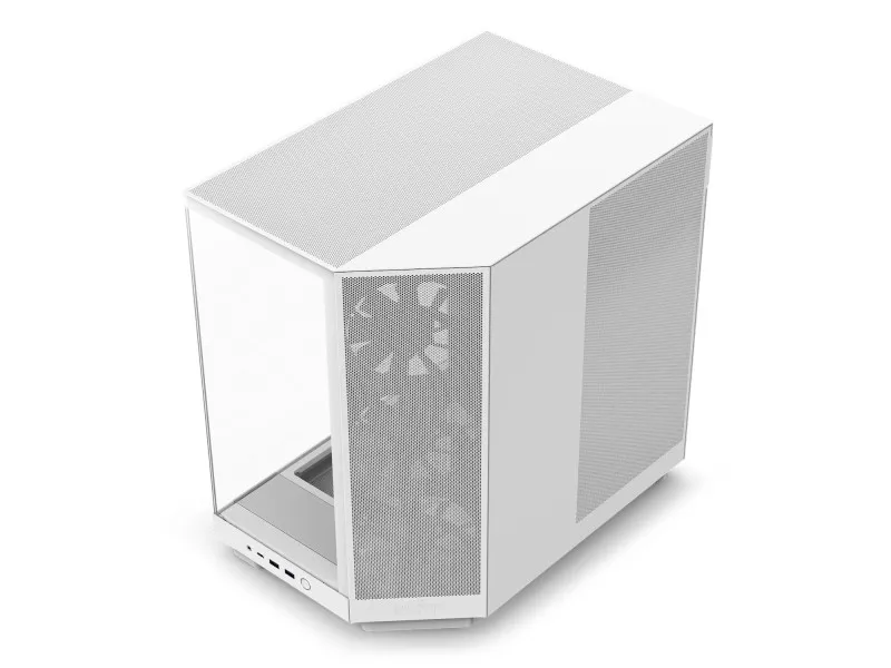 NZXT H6 Flow White ARGB ファン9個付き NZXT H6 FLOW RGB Compact Dual-Chamber Mid-Tower Airflow Case