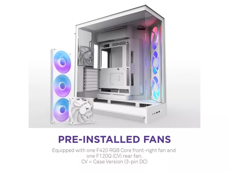 NZXT H9 FLOW RGB (2025) WHITE - 製品詳細 | パソコンSHOPアーク（ark）