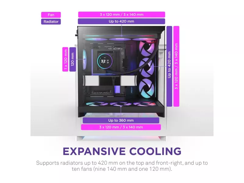 NZXT H9 FLOW RGB+ (2025) BLACK - 製品詳細 | パソコンSHOPアーク（ark）