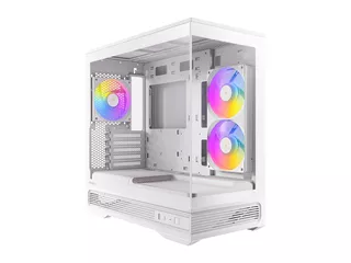 ホワイト PCケース microATX、ファン、電源ユニット、SSD PCケース 【 白鷺城 】 白 RGBファン4基 水冷対応 ゲーミング MicroATX
