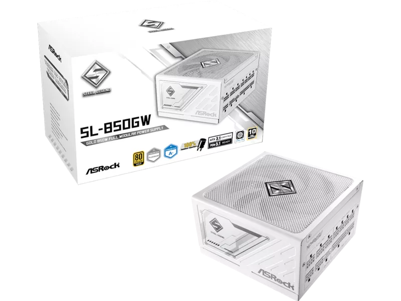 ASRock Steel Legend 850w White SL-850GWの商品メイン画像