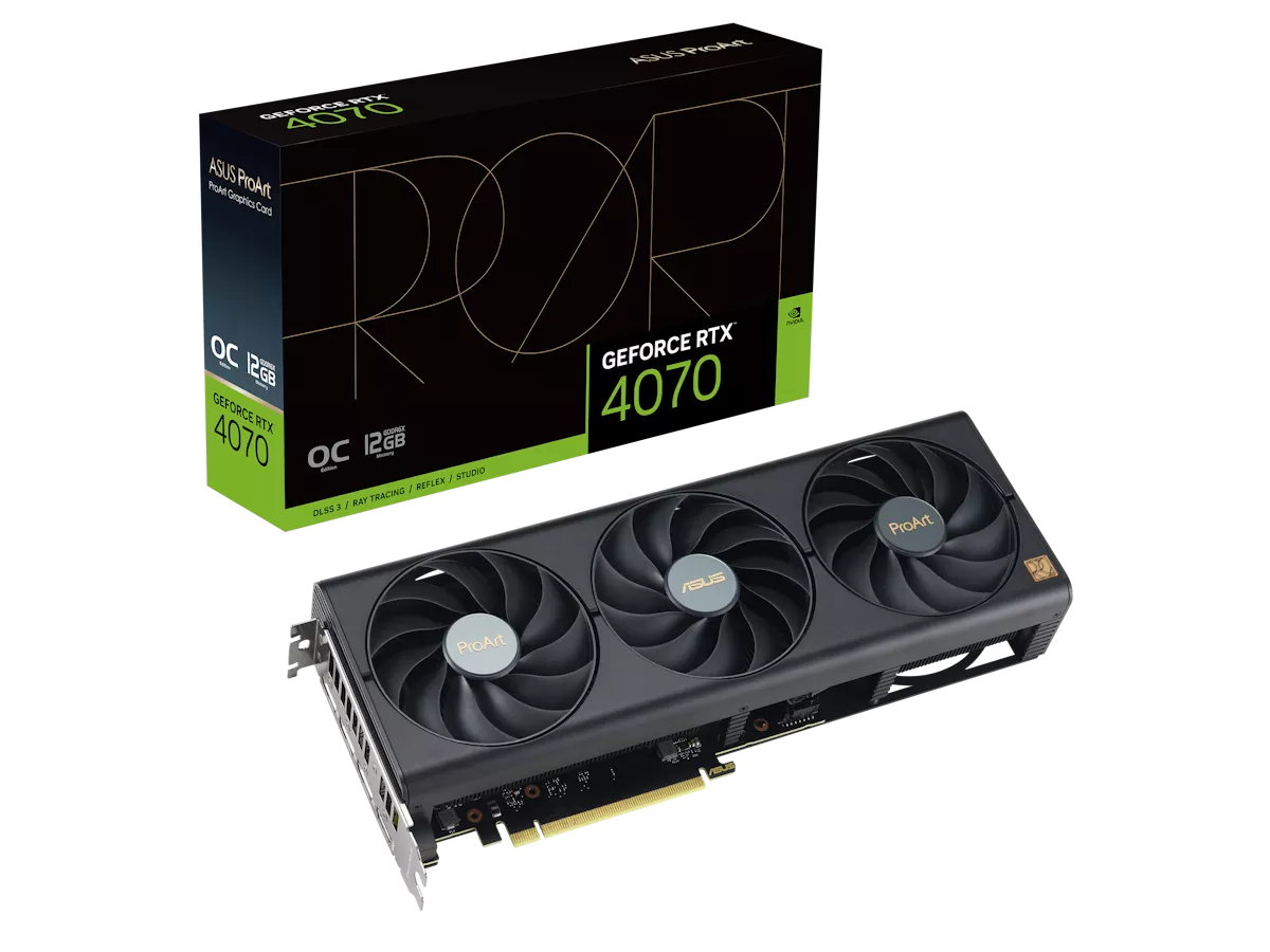 ASUS PROART-RTX4070-O12G GEFORCE RTX 4070 12GB 192-bit GDDR6X PCI