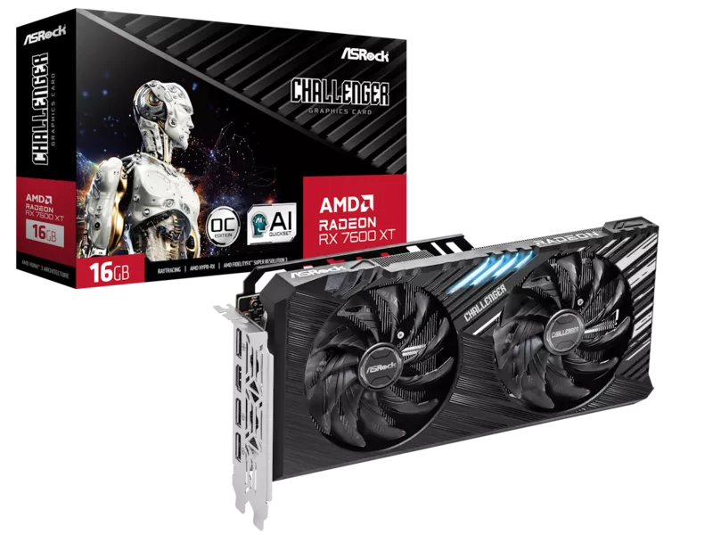 AMD Radeon RX 7600 XT Challenger 16GB OCの商品メイン画像