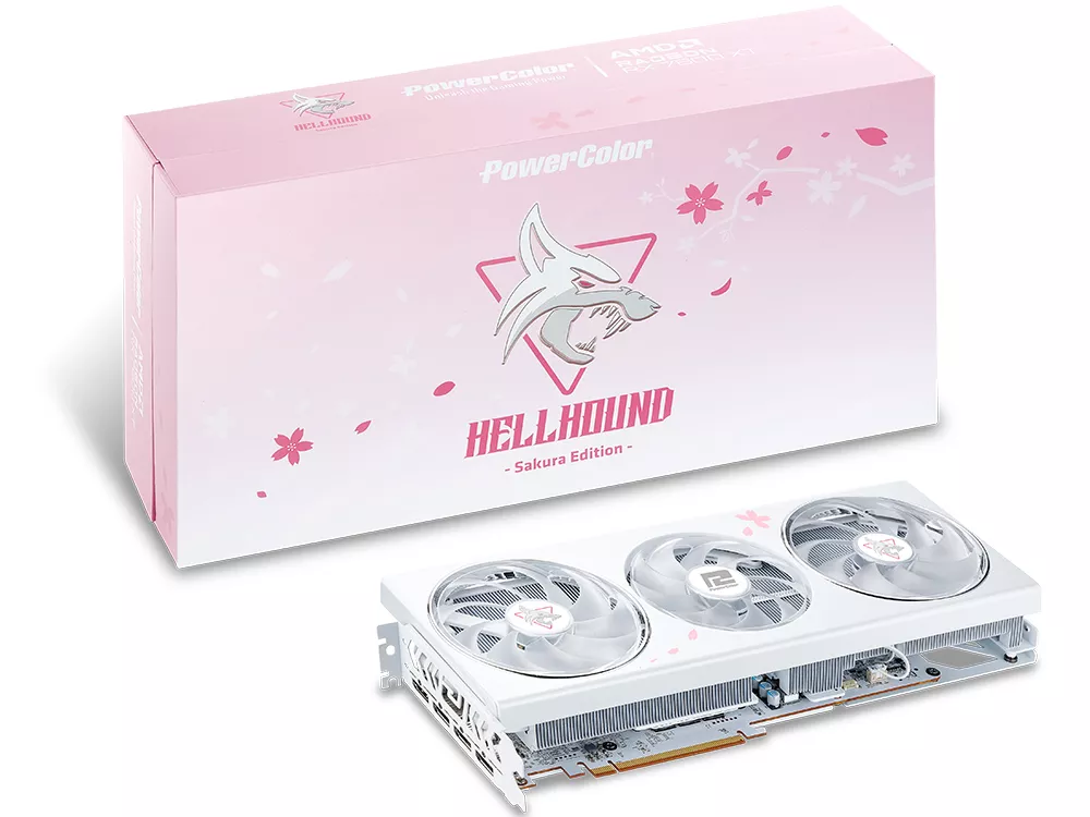 PowerColor Hellhound Sakura AMD Radeon RX 7800 XT 16GB GDDR6 PowerColor Hellhound Sakura AMD Radeon RX 7800 XT 16GB GDDR6