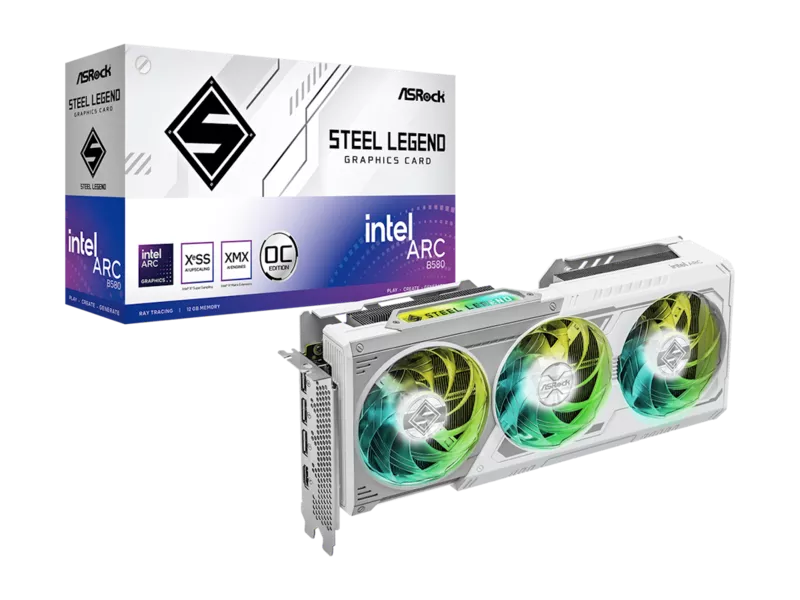 Intel Arc B580 Steel Legend 12GB OCの商品メイン画像