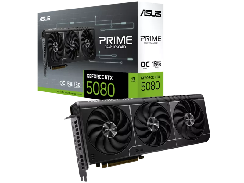 PRIME GeForce RTX 5080 16GB GDDR7 OC Editionの商品メイン画像