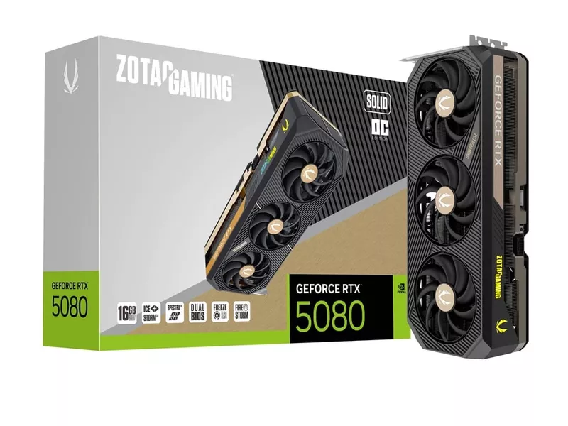 ZOTAC GAMING GeForce RTX 5080 SOLID OCの商品メイン画像