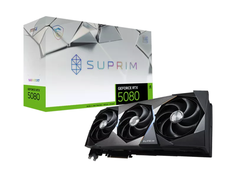 GeForce RTX 5080 16G SUPRIM SOCの商品メイン画像