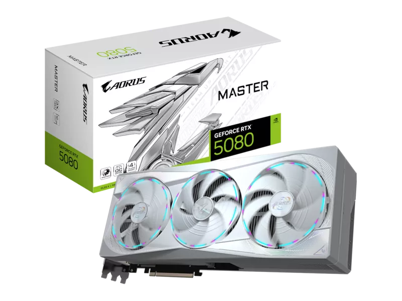 AORUS GeForce RTX 5080 MASTER ICE 16Gの商品メイン画像