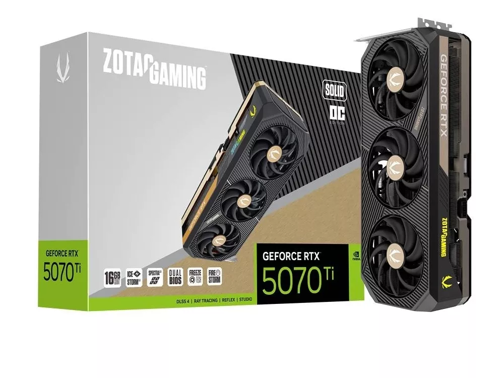 ZOTAC ZOTAC GAMING GeForce RTX 5070 Ti SOLID OC ZOTAC GAMING ZOTAC ZOTAC GAMING GeForce RTX 5070 Ti SOLID OC ZOTAC GAMING