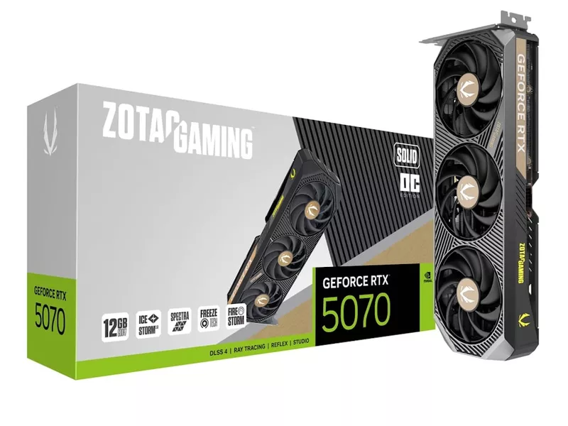 ZOTAC GAMING GeForce RTX 5070 SOLID OCの商品メイン画像