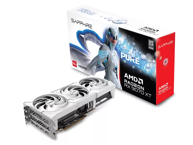 PURE Radeon RX 9070 XT GAMING OC 16GBの商品メイン画像