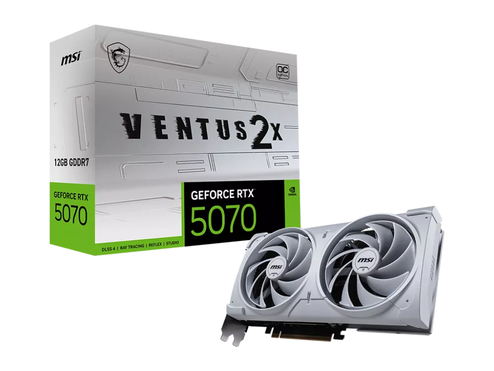 MSI GeForce RTX 5070 12G VENTUS 2X OC WHITE VENTUS GEFORCE MSI GeForce RTX 5070 12G VENTUS 2X OC WHITE VENTUS GEFORCE