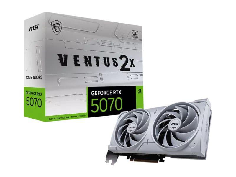 GeForce RTX 5070 12G VENTUS 2X OC WHITEの商品メイン画像