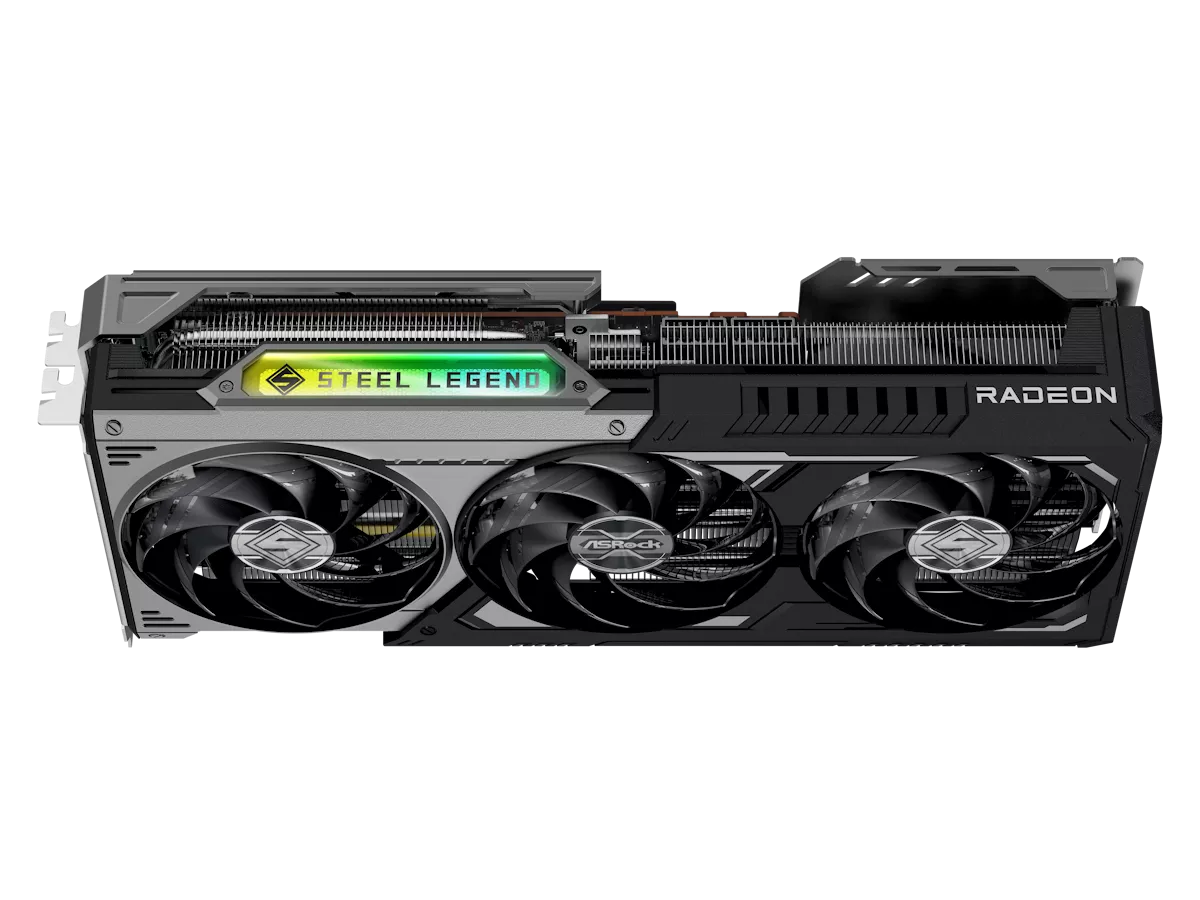ASRock AMD Radeon RX 9070 XT Steel Legend Dark 16GB RADEON ASRock AMD Radeon RX 9070 XT Steel Legend Dark 16GB RADEON