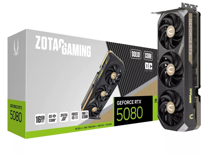 ZOTAC GAMING GeForce RTX 5080 SOLID CORE OCの商品メイン画像