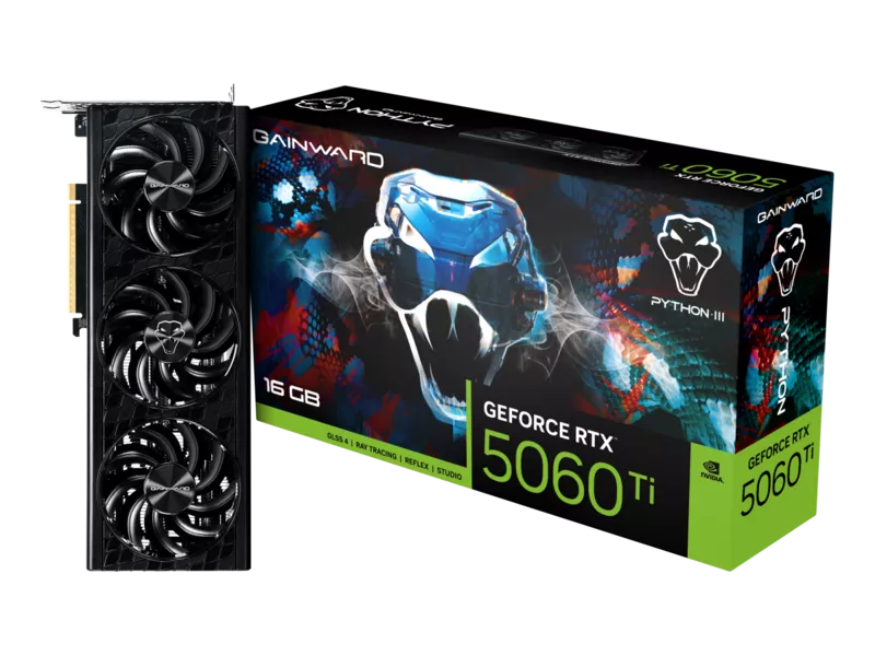 Gainward GeForce RTX 5060 Ti Python III 16GBの商品メイン画像