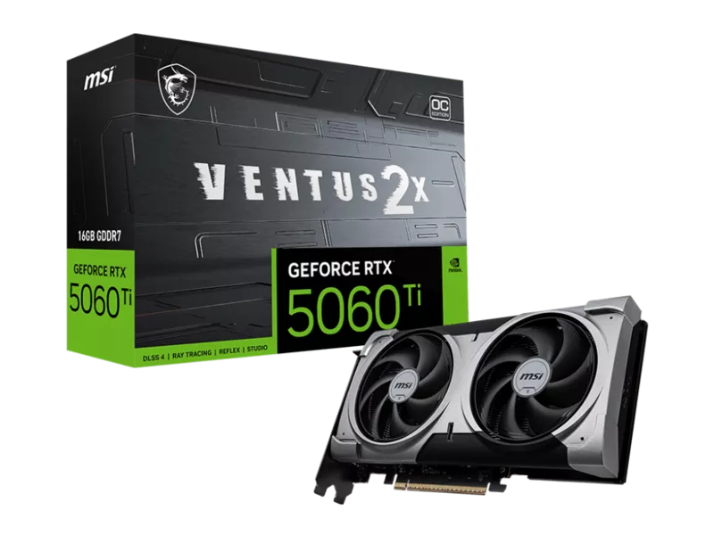 GeForce RTX 5060 Ti 16G VENTUS 2X OC PLUSの商品メイン画像