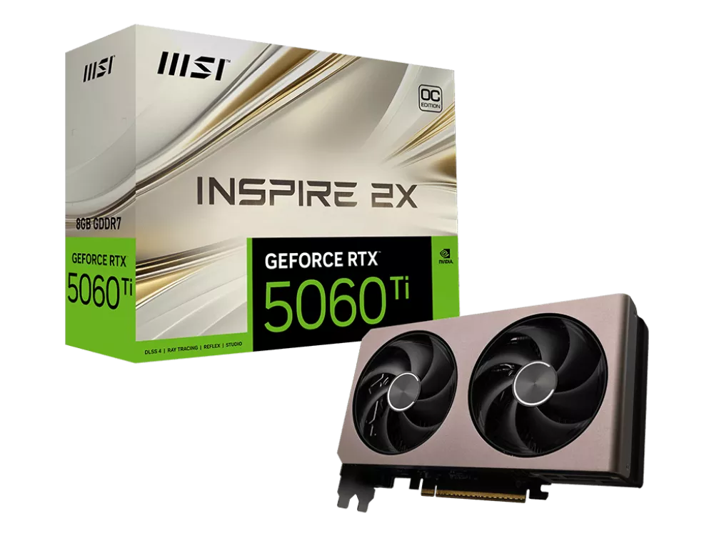 MSI GeForce RTX 5060 Ti 8G INSPIRE 2X OC INSPIRE GEFORCE RTX MSI GeForce RTX 5060 Ti 8G INSPIRE 2X OC INSPIRE GEFORCE RTX