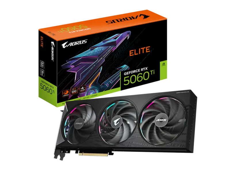 AORUS GeForce RTX 5060 Ti ELITE 16Gの商品メイン画像