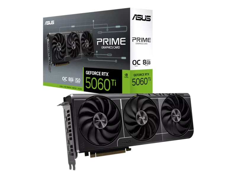 PRIME GeForce RTX 5060 Ti 8GB GDDR7 OC Editionの商品メイン画像