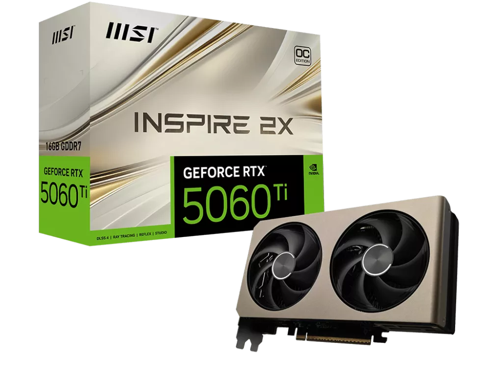 MSI GeForce RTX 5060 Ti 16G INSPIRE 2X OC INSPIRE GEFORCE RTX 5060