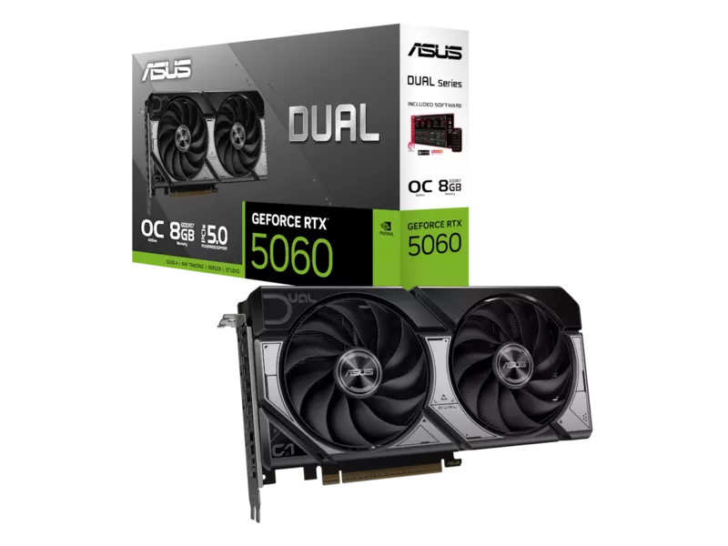 Dual GeForce RTX 5060 8GB GDDR7 OC Editionの商品メイン画像