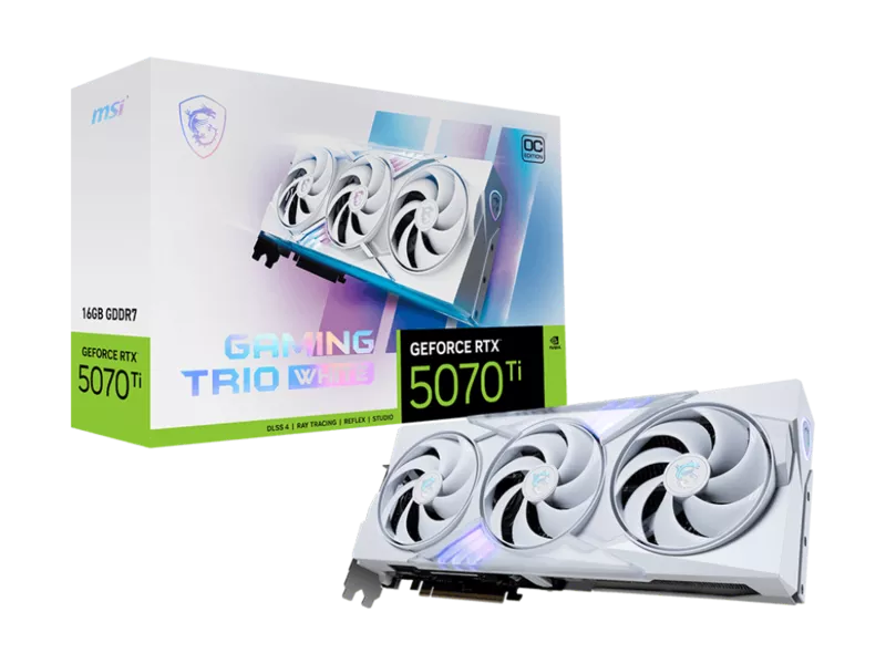 GeForce RTX 5070 Ti 16G GAMING TRIO OC WHITEの商品メイン画像