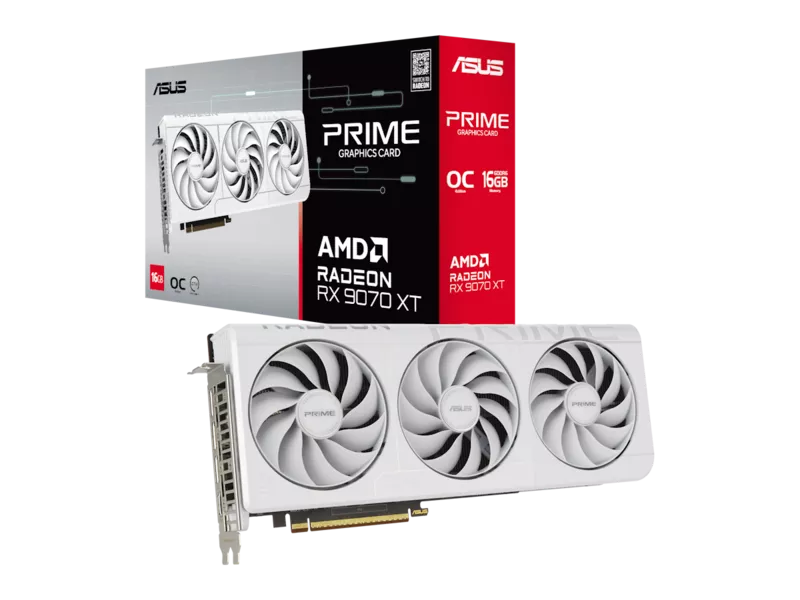 ASUS Prime Radeon RX 9070 XT White OC Edition 16GB GDDR6