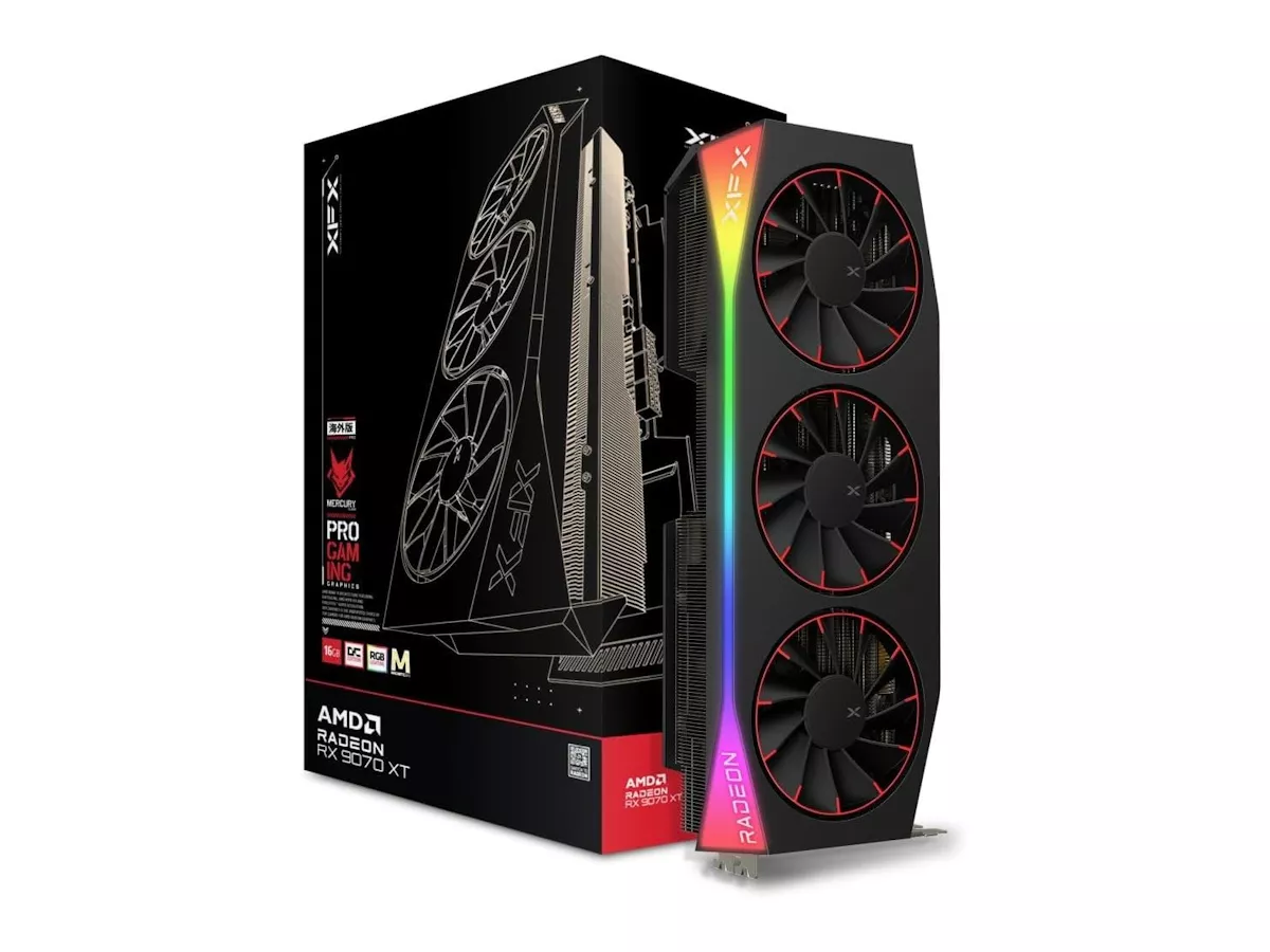 XFX XFX Mercury AMD Radeon RX 9070XT OC Magnetic Air Edition
