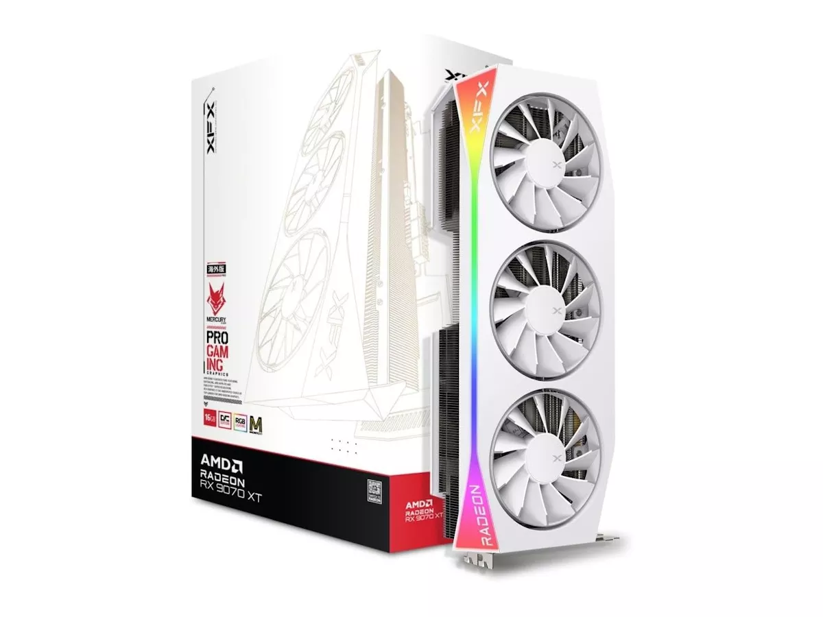 XFX XFX Mercury AMD Radeon RX 9070XT OC White Magnetic Air Edition