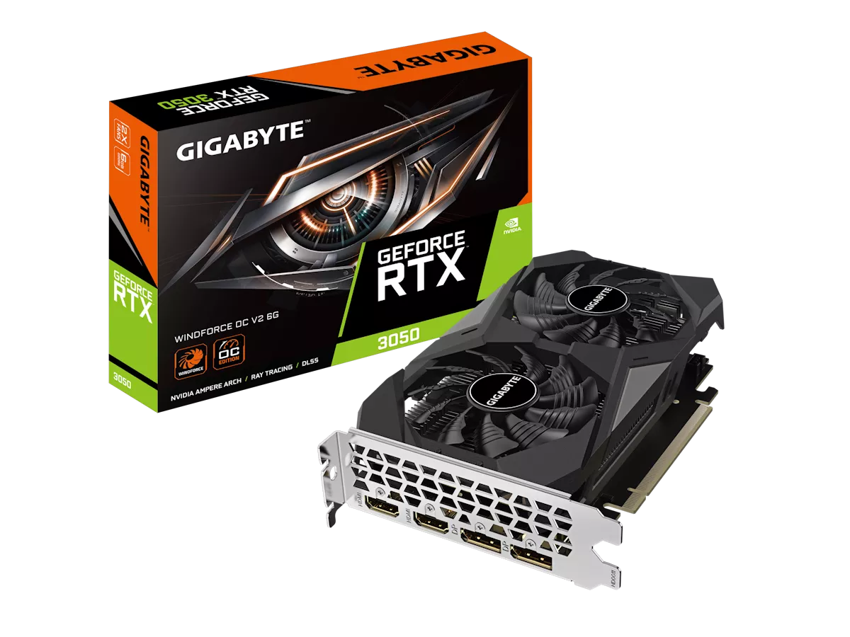 GIGABYTE GeForce RTX 3050 WINDFORCE OC V2 6G WINDFORCE GEFORCE RTX 