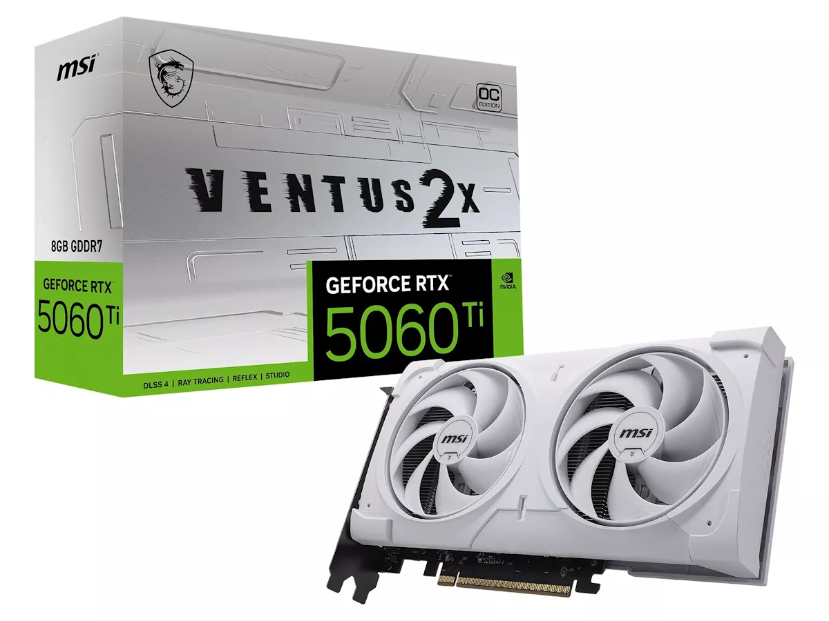 MSI GeForce RTX 5060 Ti 8G VENTUS 2X OC WHITE PLUS VENTUS GEFORCE