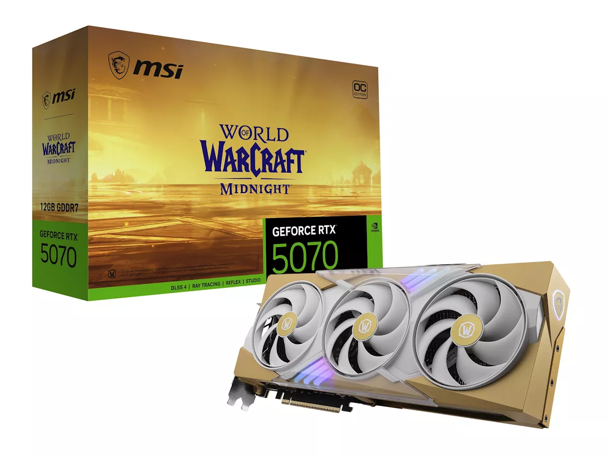 MSI GeForce RTX 5070 12G World of Warcraft MIDNIGHT LIGHT EDITION 
