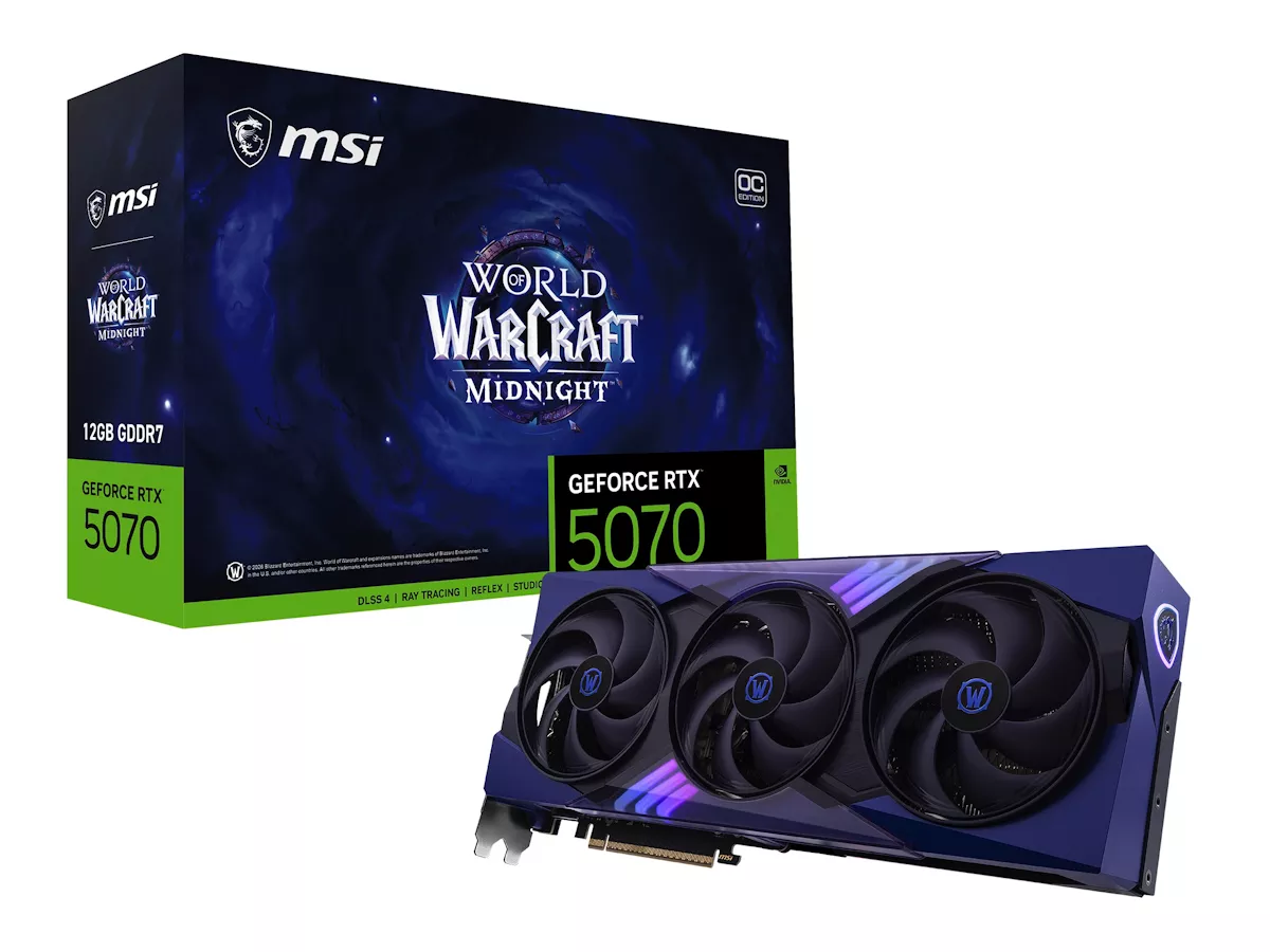 MSI GeForce RTX 5070 12G World of Warcraft MIDNIGHT VOID EDITION