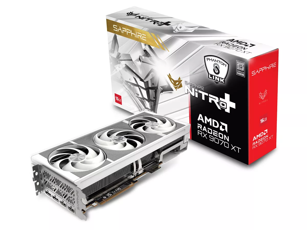 SAPPHIRE NITRO+ Radeon RX 9070 XT GAMING OC 16GB PhantomLink Polar