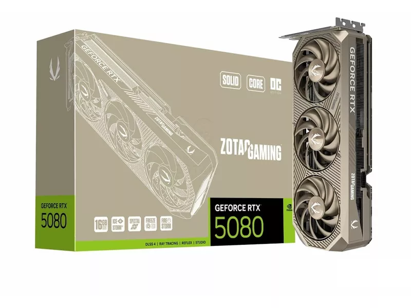 ZOTAC創立20周年を記念したチタンゴールドの「GeForce RTX 5080 SOLID