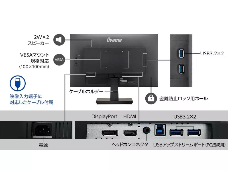 iiyama ProLite XU2492HSU-B6 ProLite - 製品詳細 | パソコンSHOP