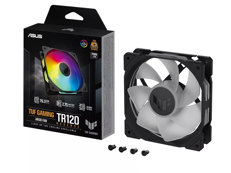ASUS TUF GAMING TR120 FAN ARGB REVERSE BLACK TUF GAMING ASUS TUF GAMING TR120 FAN ARGB REVERSE BLACK TUF GAMING