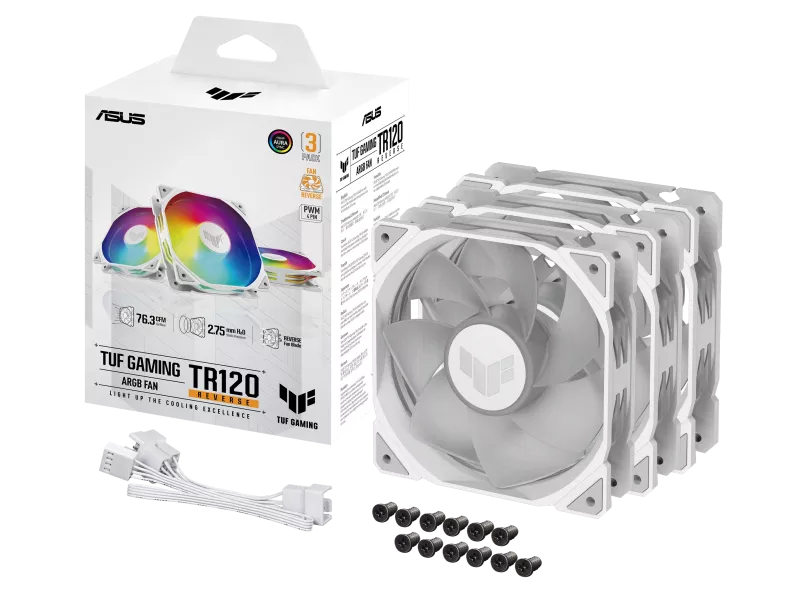 ASUS TUF GAMING TR120 FAN ARGB REVERSE WHITE 3IN1 TUF GAMING