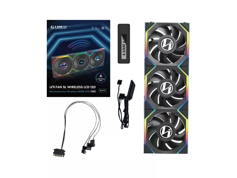Lian Li UNI FAN SL WIRELESS LCD120 BK 3Pack - 製品詳細 | パソコン