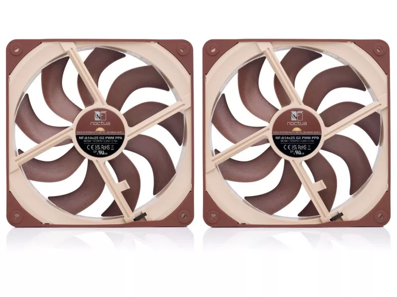Noctua NF-A14X25 G2 PWM Sx2-PP 140x140x25mm, 1500rpm, 24.8