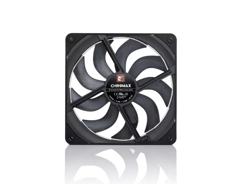Noctua NF-A14x25 G2 PWM chromax.black 140x140x25mm, 1500rpm, 24.8