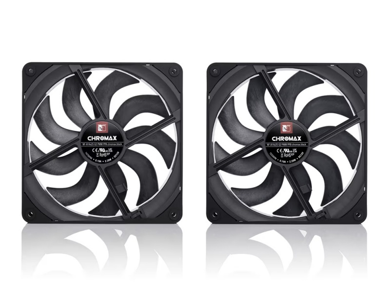 Noctua NF-A14x25 G2 PWM Sx2-PP chromax.black 140x140x25mm, 1500rpm