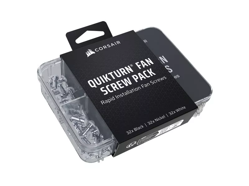 Corsair QuikTurn® Fan Screw Pack (Black/Nickel/White) - 製品詳細