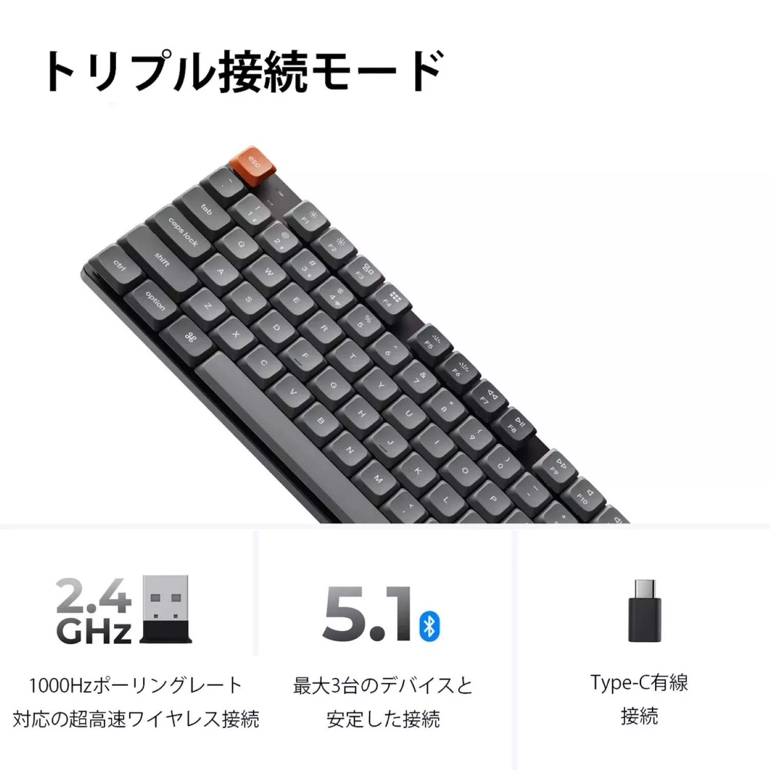 Keychron Keychron K1 Max QMK/VIA ワイヤレス カスタム・メカニカル