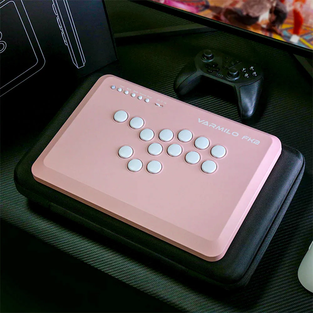 Varmilo FK2 Pink Leverless Arcade Controller for Fighting Games