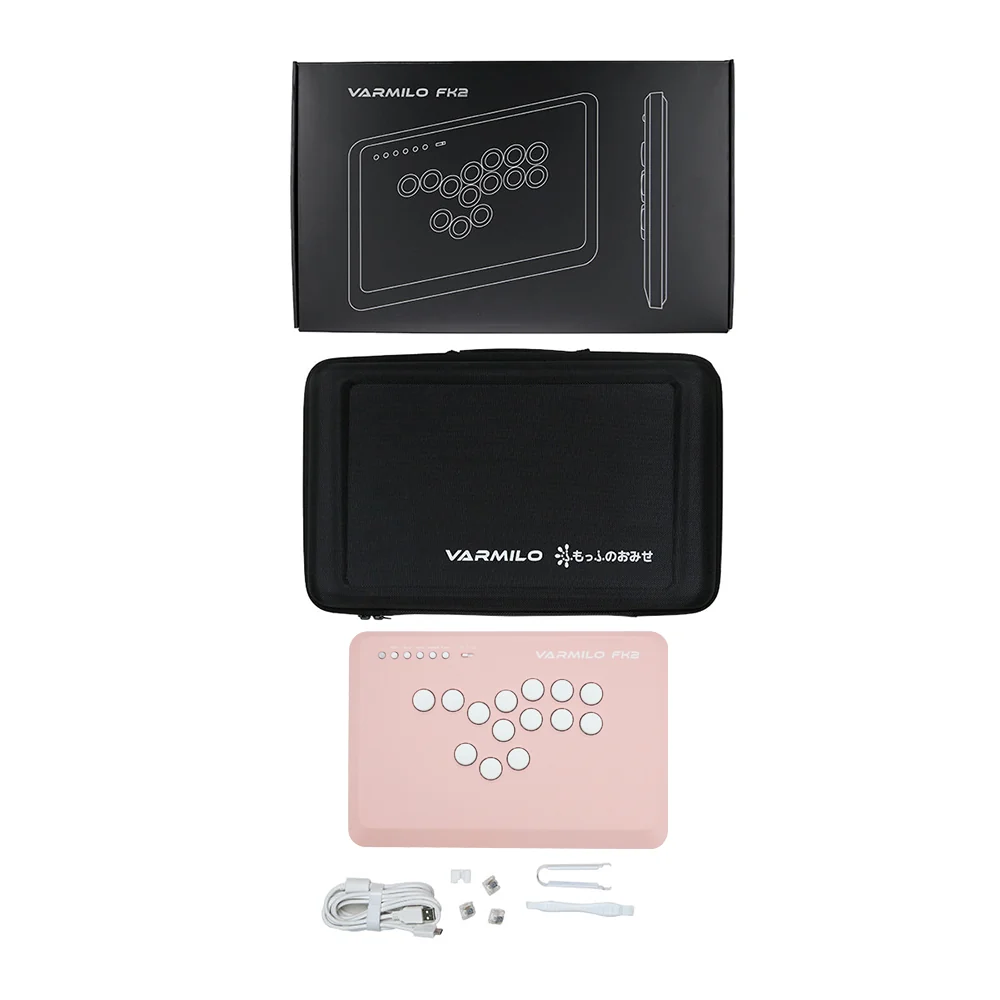 Varmilo FK2 Pink Leverless Arcade Controller for Fighting Games